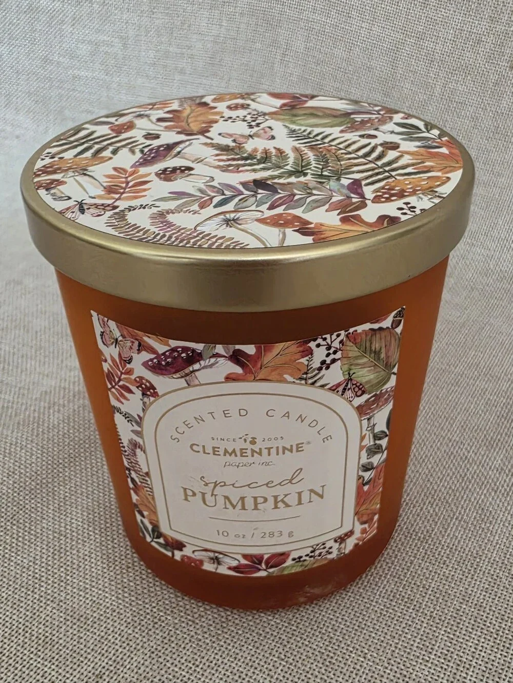 Clementine Spiced Pumpkin Scented Candle - Orange 10 oz